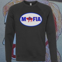Mens Mafia patch crew Heather Black